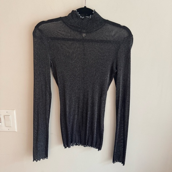 Free People Tops - Free People Mesh Glitter Long Sleeve